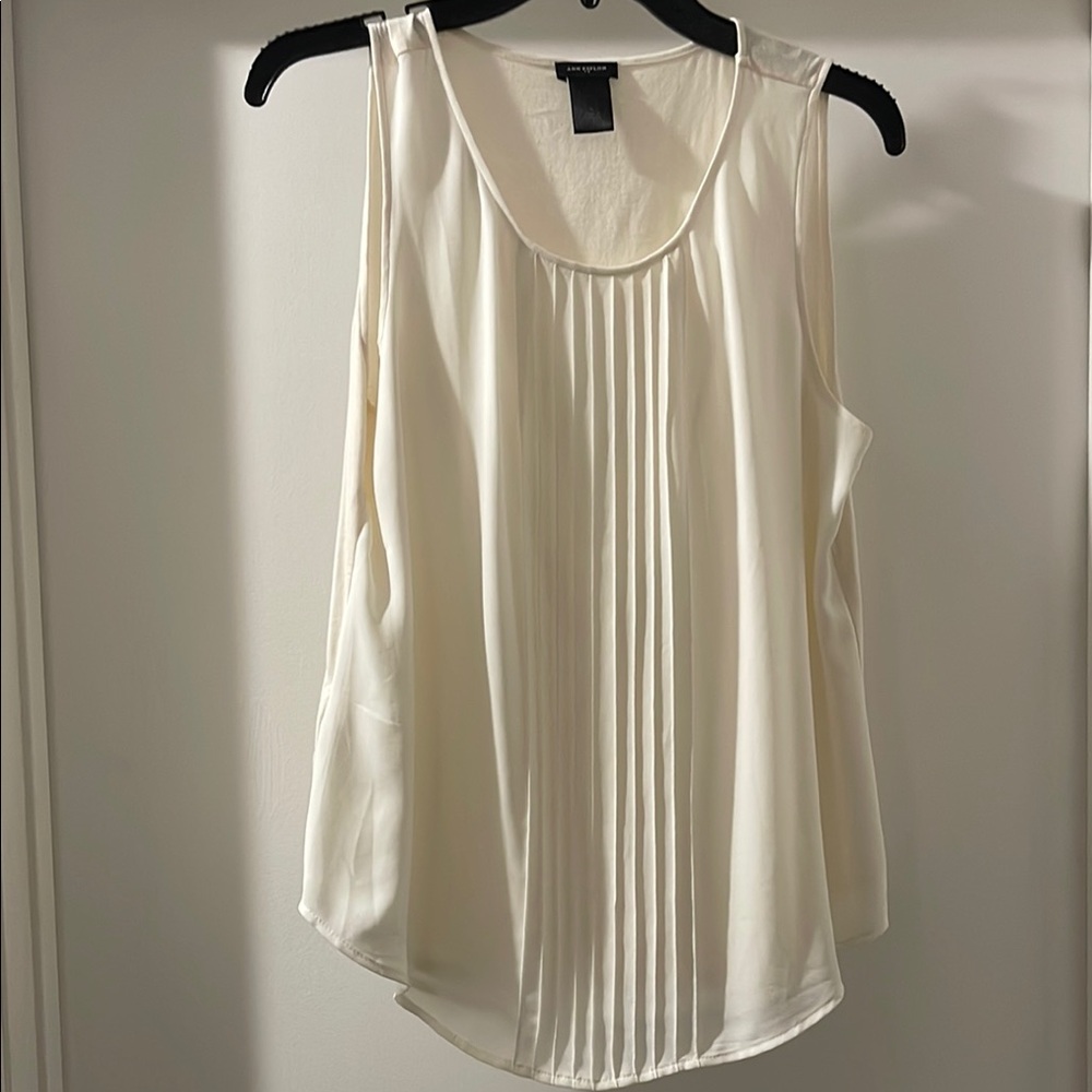 Elegant Cream Sleeveless Top
